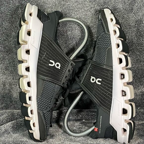 On Womens 6.5 Swiss Engineering Cloudswift Black Running Shoes Sneakers Comfort - Picture 1 of 5